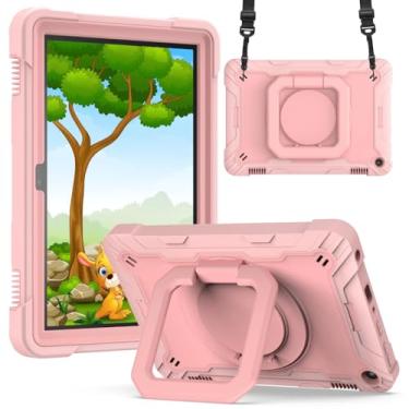 Imagem de Capa giratória de 360 graus para Kindle Fire HD 8/HD 8 Plus 2020, capa híbrida 2 em 1 com alça de ombro (RGD, Fire HD 8 Plus 2020)