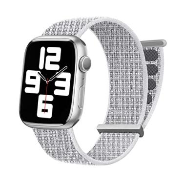 Imagem de Pulseira de nylon compatível com Apple Watch: pulseira esportiva para iWatch Series (Summit White, 38/40/41/42 mm (série 10))