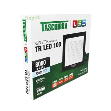 Imagem de Refletor Led 100w Holofote Externo Resistente Água IP65 6500k Luz Bran