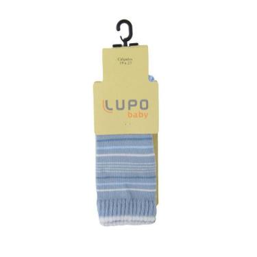 Imagem de Meia Infantil Lupo 3/4 Baby Azul Listrado - 02055