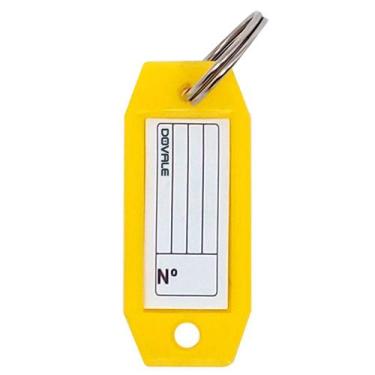 Imagem de Etiqueta Dovale p/ Chaves Modelo 3 Amarelo C/10 unid.