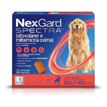 Imagem de Nexgard Spectra Antipulgas E Vermífugo Cães 30,1kg A 60kg 1 Tablete