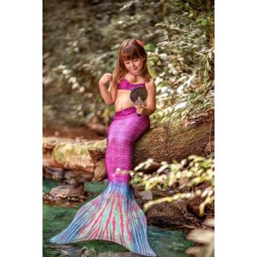 Imagem de Cauda de Sereia Completa Confortável p/ Nadar+ Nadadeira Iza - Sirenit