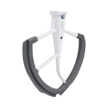Imagem de Batedeira de borda flexível adequada para batedeiras Kitchenaid de 6 litros com suporte de tigela, bordas de silicone, acessório de misturador de acessório de pá de cozinha