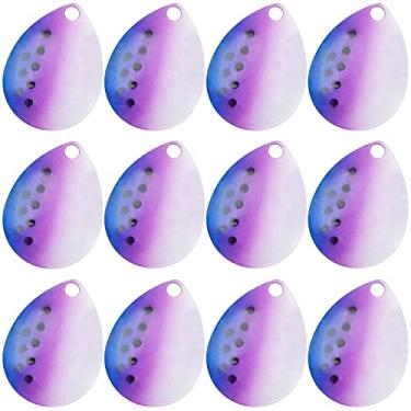 Imagem de 35 peças de lâminas giratórias coloridas Colorado kit de iscas para fabricação de iscas, lâminas de colher de pesca de rotação fácil para bricolage Spinner Spinnerbaits Walleye Rig água doce água