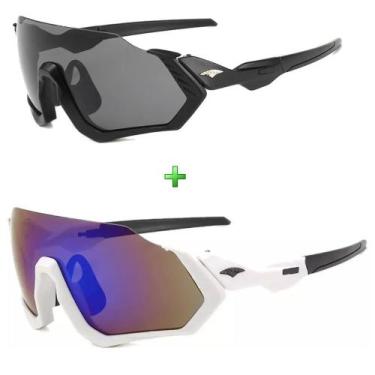 Imagem de Óculos Esportivo Bike Corrida Speed Mtb Kit Com 2 Unidades