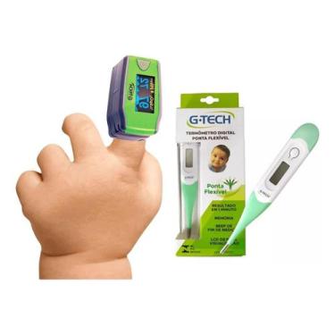 Imagem de Medidor De Saturação Oxigênio Para Criança + Termômetro G-tech