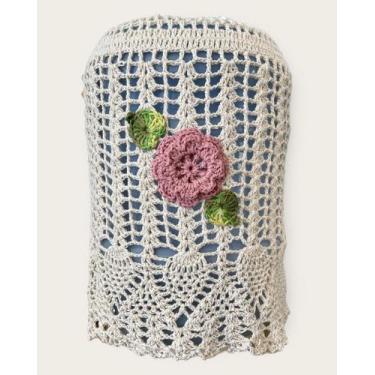 Imagem de Capa Para Galão De Água 20l Bordada 46x38cm Crochê Artesanal - Maria C