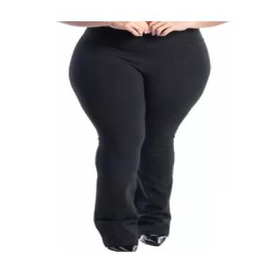 Imagem de Calça Flare Plus Size Boca De Sino Bailarina Cintura Alta - TCHE, G3-5
