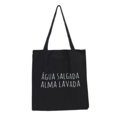 Imagem de Bolsa Ecobag  100% algodão Black Estampa ALMA SALGADA - CARIOCA MAIS