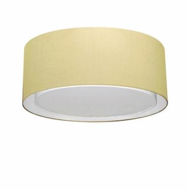 Imagem de Plafon Cilíndrico Duplo Vivare Md-3036 Cúpula em Tecido 50x25cm - Bivo