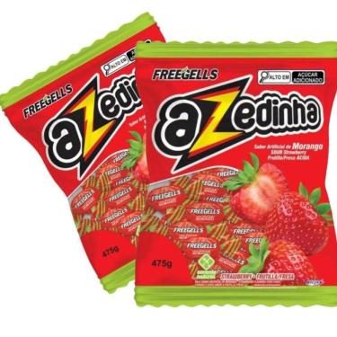 Imagem de Bala Freegells Azedinha Morango Riclan 475g - 2 Pacotes