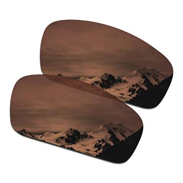 Imagem de SmartVLT Lentes de substituição masculinas marrom âmbar para óculos de sol Oakley Splinter