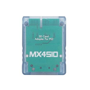 Imagem de Adaptador de leitor de cartão SD SIO2SD para PS2 Fat Console expansão de cartão de memória para SIO leitor de cartão de memória de substituição para PS2 não é um cartão de memória, mas um adaptador (azul)