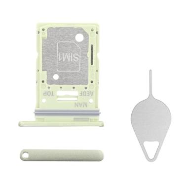 Imagem de BESJMYT Substituição da bandeja do cartão SIM para Samsung Galaxy A54 (versão SIM único) Adaptador de suporte de slot de bandeja de cartão limão com ejetor de agulha para A54 SM-A546U SM-A546U1