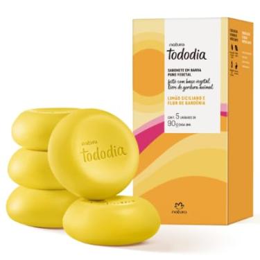Imagem de Sabonete em Barra Puro Vegetal Tododia Limão Siciliano e Flor de Gardênia