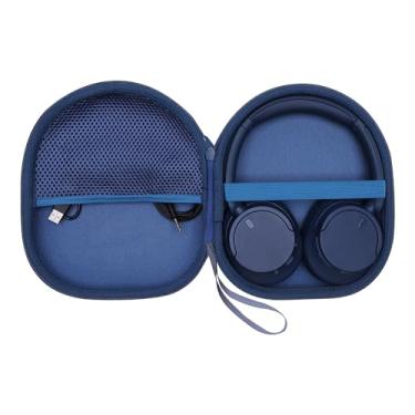 Imagem de Capa de transporte compatível com fones de ouvido Sony WH-1000XM4, WH-CH720N, WH-1000XM5, WH-CH520, ULT WEAR, WHCH710N, WH-CH510, capa rígida azul escuro para viagem DR·AMIU