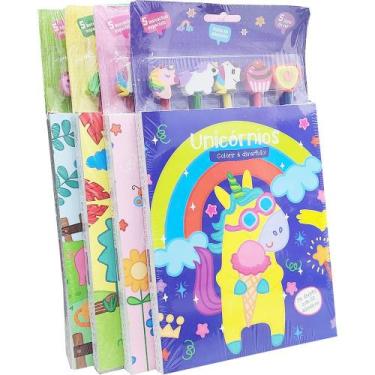 Imagem de Coleção Colorir é Divertido!  Livro Com Lápis de Cor e Borrachas Perso