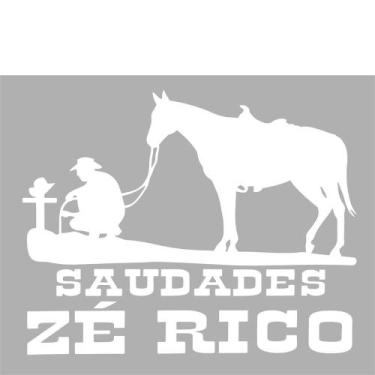 Imagem de Adesivo Saudades Zé Rico SV2036 - Branco - Selaria Vertentes