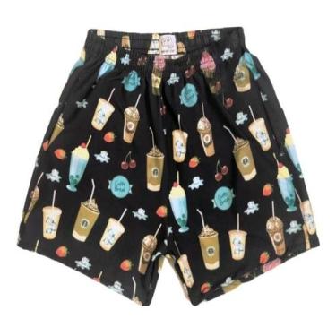 Imagem de Shorts Floral Animais Frutas Verão Tactel Elastano 2 Bolsos - J10, 102