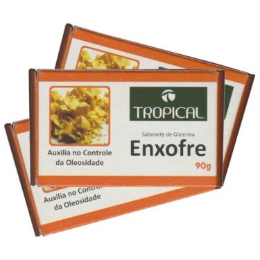 Imagem de Sabonete de Glicerina Enxofre 90g Tropical | Kit 3 Barras