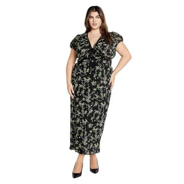 Imagem de Vestido Plus Size MIDI CARA em Nightfall Ditsy, Nightfall Ditsy, 54