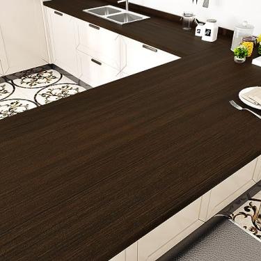 Imagem de WESTICK Descasque e cole bancadas papel de parede removível de grão de madeira autoadesivo papel de contato de madeira de vinil fácil de limpar para armários de cozinha de bancada 40 x 1,000 cm