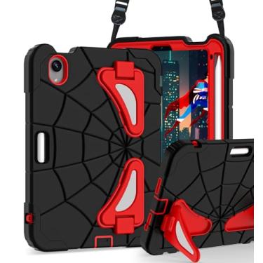 Imagem de DreamerX Capa para iPad mini 7 (A17 Pro) 2024/iPad Mini 6 Kids 2021, iPad mini 7ª/6ª geração 21.1 cm capa para crianças, meninos, com suporte para caneta, alça de ombro, capa protetora contra quedas