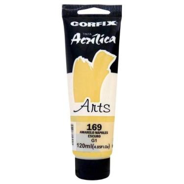 Imagem de Tinta Acrílica 120ml G1 169 Amarelo Nápoles Corfix, 169 - AMARELO NAPO
