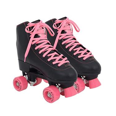 Imagem de Patins Weekend Clássico Bel Fix Preto/Rosa 35