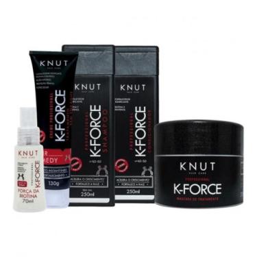 Imagem de Kit K-Force: Shampoo 250ml + Condicionador 250ml + Máscara 300g + Leav