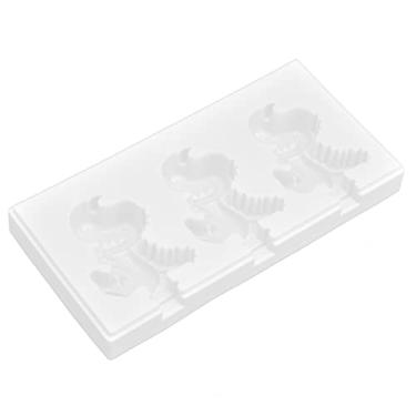 Imagem de Multi ID Ice Cream de Silicone para Barras de Gelo Em Forma de Urso DIY - Calor, Liberação Fácil e ou Uso Familiar (Dinossauros de 3 em um)