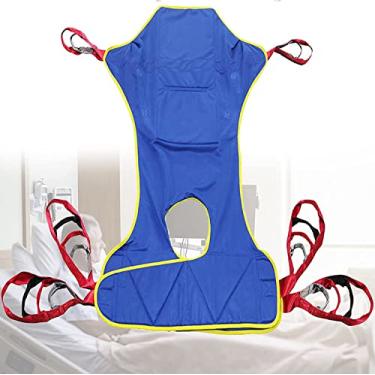 Imagem de EHVYBDX Estilingue de elevação de paciente de corpo inteiro, levantador de pacientes, cinto de transferência resistente, estilingue de levantamento de poliéster impermeável, cadeira de rodas