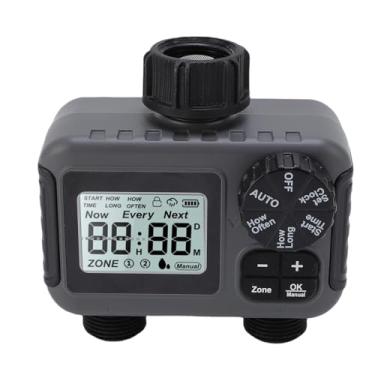 Imagem de 2 Zona Sprinkler Timer 2 Sontas Timer de Rega Programável para Piscina Piscina do Gramado Manual de Atraso de Irrigação Automática Com Filtro de Alumínio IPX5 Classificação