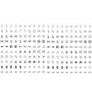 Imagem de TRINENOX 200 peças de etiquetas de interruptor de luz preta, identificações de interruptor transparentes duráveis para ventilador aquecedor, cama, banheiro, cozinha, garagem, lavanderia, etiquetas de