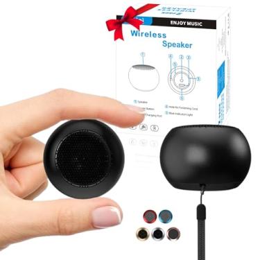 Imagem de SEVENKA 2 mini alto-falantes, alto-falante Bluetooth portátil pequeno de 3 W com cordão, resistente à água, emparelhamento estéreo sem fio, mini alto-falantes sem fio recarregáveis para telefone,