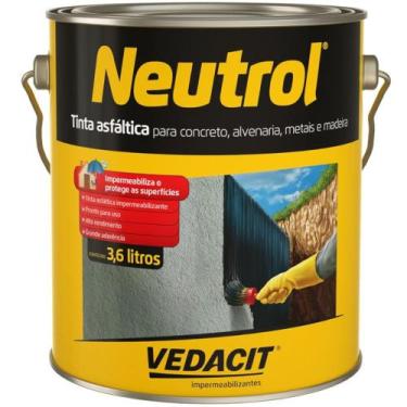 Imagem de Neutrol 45 Tinta Betuminosa 3,6 Litros - 12132/121566 - VEDACIT