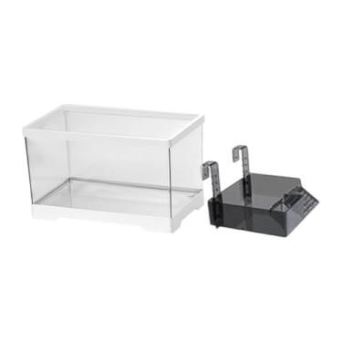 Imagem de Baoblaze Tanque de tartaruga de tanque de tartaruga Habitat Tortoise Gabinete Kit Aquático Terrarium para descansar, Branco, M with Platform