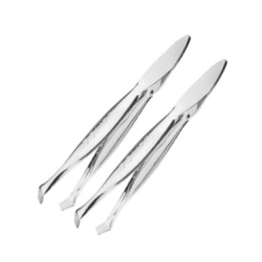 Imagem de KIT 2 PINÇAS PARA SOMBRANCELHAS PONTA RETA INOX T-51101