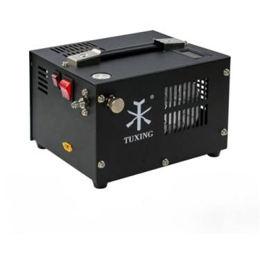 Imagem de TUXING TXES061 Compressor de ar PCP 300Bar 12V 4500Psi Compressor de alta pressão portátil com transformador para cilindro de mergulho(220V-12V)