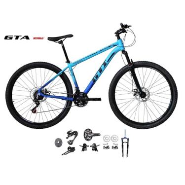 Imagem de Bicicleta Aro 29 Gti Roma Kit 2x9 Gta Sunrun Freio Disco K7 Garfo com Trava (Azul, 21)