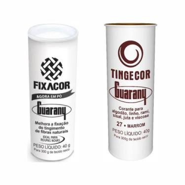 Imagem de Kit FixaCor + Corante de Roupas Marrom Guarany