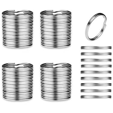 Imagem de ZoloAJay 50 Peças 30 Mm Chaveiro Metal Prata Redondo Dividido Correntes Anéis Conectores Para Casa Carro Placa De Cachorro Escritório Enfeites Chaves Fixação