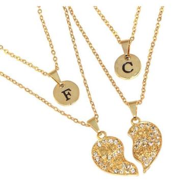 Imagem de Colar Cordão Amizade Best Friends Amigas Folheado 18k - Milena Folhead