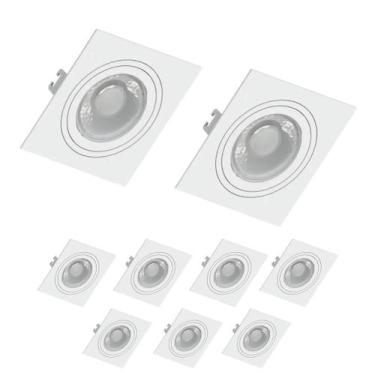 Imagem de 9 Spot Recuado Save Energy Par30 E27 Embutir Quadrado