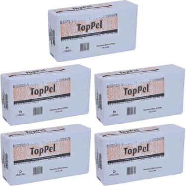 Imagem de KIT C/ 5 PAPEL TOALHA TOPPEL 2 DOBRAS 20x21cm 100% CELULOSE FIBRAS NAT