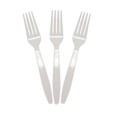 Imagem de Garfo Descartavel Branco Master Prafesta 500 Unidades