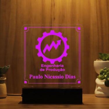 Imagem de Luminária Abajur Engenharia de Produção LED Rosa - Bold