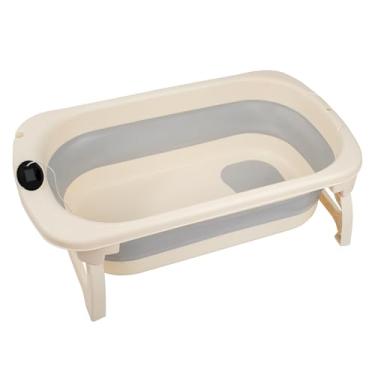 Imagem de Banheira Portátil Infantil Com Termômetro Digital para Bebê - Cinza