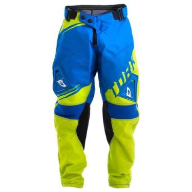 Imagem de Calça Infantil Trilha - Pro Tork Factory Edition Neon, Azul, Amarelo, 